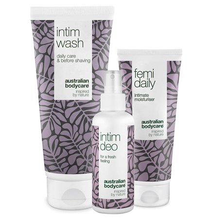 Kit d'Odeur Intime avec de l'Huile d'Arbre à Thé pour Femmes - Ensemble d'Hygiène Féminine comprenant un Lavage Intime