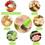 TACYKIBD Trancheuse à oignons de printemps, couteau à oignons verts avec couvercle et 7 lames en acier inoxydable coupe-légumes 