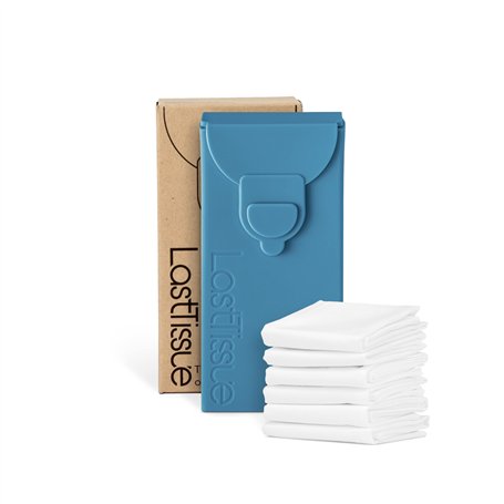 LastTissue® Paquet de Mouchoirs en Tissu Bio de LastObject - Mouchoirs Réutilisables et Écologiques - Conçu au Danemark - Moucho