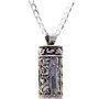 Pendentif Musulman de Supplication en Argent estampillé 925 Jawshan Epée de Zulfikar PA11
