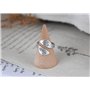 S925 Sterling Argent Fleur De Pissenlit Gothique Finger Rings Adjustable Ring