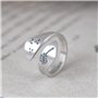 Bague Ajustable Vintage,S925 Sterling Argent Fleur De Pissenlit Gothique Finger Rings Adjustable Ring, Vintage Punk Unique Stere