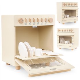 Mamabrum Lave-Vaisselle Jouet en Bois pour Enfants - Set Cuisine avec 6 Aimants