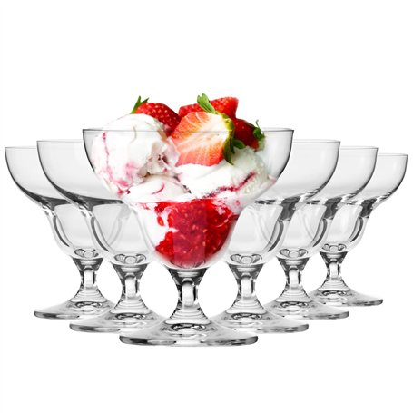 Krosno set de 6 coupes à glace | 340 ml | Coupe à dessert | Collection Avant-Garde | Idéal pour la maison