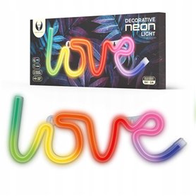 Lumière néon LED RVB LOVE signe lumière USB LED lumière maison panneau lumineux veilleuse amour changement de couleur sur la tél