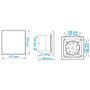 5 cm avec clapet anti-retour Ventilateur mural encastrable pour