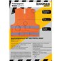 de Sécurité Réfléchissant à 360° / 1 pièce Orange/Taille L/Gilet d'Accident Lavable