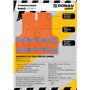 DONAU SAFETY Gilet Haute Visibilité,de Sécurité Réfléchissant à 360° / 1 pièce Orange/Taille L/Gilet d'Accident Lavable,de Sécur