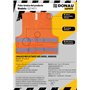 DONAU SAFETY Gilet Haute Visibilité,de Sécurité Réfléchissant à 360° / 1 pièce Orange/Taille L/Gilet d'Accident Lavable,de Sécur