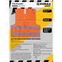 DONAU SAFETY Gilet Haute Visibilité,de Sécurité Réfléchissant à 360° / 1 pièce Orange/Taille L/Gilet d'Accident Lavable,de Sécur