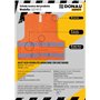 de sécurité réfléchissant à 360° / 1 pièce Orange/Taille 2XL / Gilet d'accident lavable