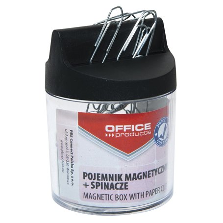 OFFICE PRODUCTS 18184421-99 Distributeur de pinces magnétique rond avec pinces à lettres Transparent