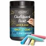 e-concreto Peinture Tableau 1 Litre Noir + Craie + Agitateur en Bois | Séchage Rapide | Transforme les murs en tableau