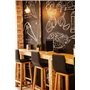 e-concreto Peinture Tableau 1 Litre Noir + Craie + Agitateur en Bois | Séchage Rapide | Transforme les murs en tableau