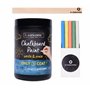 e-concreto Peinture Tableau 1 Litre Noir + Craie + Agitateur en Bois | Séchage Rapide | Transforme les murs en tableau