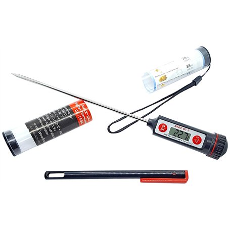 AVAX DT-7 Thermomètre numérique LCD pour cuisine 13 cm Plage de température : -50 °C à 300 °C / -58 F à 572 F