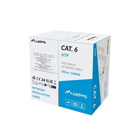 Câble Réseau Rigide UTP 6ème Catégorie Lanberg LCU6-15CC-0305-S Gris 305 m