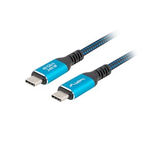 Câble USB-C Lanberg CA-CMCM-45CU-0015-BK Bleu Noir 1