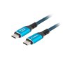 Câble USB-C Lanberg CA-CMCM-45CU-0020-BK Bleu Noir 2 m
