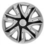 NRM Lot de 4 enjoliveurs Supernova Noir/argenté 14"