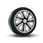 NRM Lot de 4 enjoliveurs Supernova Noir/argenté 14"