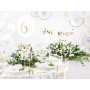 PartyDeco Serviettes blanches avec impression dorée en forme de cœurs - Serviettes de table pour anniversaire, Saint Valentin, m