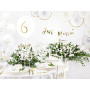PartyDeco Serviettes blanches avec impression dorée en forme de cœurs - Serviettes de table pour anniversaire, Saint Valentin, m