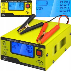 LTC LX1202 Chargeur de batterie pour voitures et motos 6V/12V avec contrôle par microprocesseur 15A adapté à différents types de