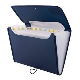 D.RECT 5590 - Trieur Extensible 12 Poches A4 | Extensible Classeur Documents | Accordéon Classeur Pochettes Porte-documents mari