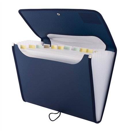 D.RECT 5590 - Trieur Extensible 12 Poches A4 | Extensible Classeur Documents | Accordéon Classeur Pochettes Porte-documents mari