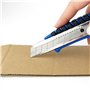 D.RECT 2049 Cutter avec Guide Métallique Lame 18mm avec Manche Caoutchouté - Cutter Iniversel - Cutter/Couteau professionnel - C