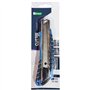 D.RECT 2049 Cutter avec Guide Métallique Lame 18mm avec Manche Caoutchouté - Cutter Iniversel - Cutter/Couteau professionnel - C