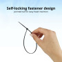 IDEA HOME 200 Pièces Serre Cable Plastique 100/150/200/300mm - Set de Collier de Serrage Résistant aux UV, Résistant à la Chaleu