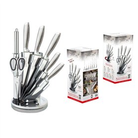 Royalty Line RL-KSS 8pcs Ensemble des Couteaux en acier inoxydable avec support rotatif+ ciseaux+aiguisoir à couteaux (KSS600)