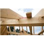 KLIMAS Vis à bois - Vis à tête plate - de charpente à tête plate pour construction en construction bois - Jaune - 6x160 mm, 100 
