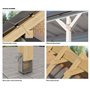 KLIMAS Vis à bois - Vis à tête plate - de charpente à tête plate pour construction en construction bois - Jaune - 8x160 mm, 25 p