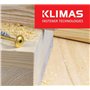 KLIMAS Vis à bois - Vis à tête plate - de charpente à tête plate pour construction en construction bois - Jaune - 8x160 mm, 25 p