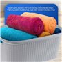 KADAX Panier à Linge de 27L, Bac à Linge en Plastique avec Poignées pour un Transport Facile, Grand Corbeille à Linge Sale pour 