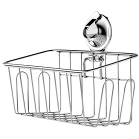 KADAX Panier de douche avec ventouse en acier inoxydable