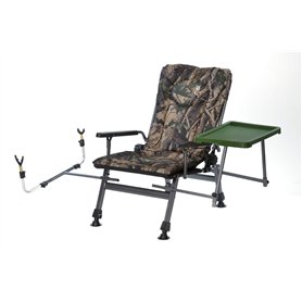 Chaise de pêche Carp F5R ST/P Wald forêt - Chaise de camping de luxe pour la pêche à la carpe - Chaise de camping avec hauteur s