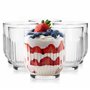 Glasmark KROSNO 1992 Lot De 6 Coupes À Glace En Verre Transparent Coupes À Dessert Cannelées 290 ml