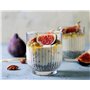 Glasmark KROSNO 1992 Lot De 6 Coupes À Glace En Verre Transparent Coupes À Dessert Cannelées 290 ml