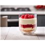 Glasmark KROSNO 1992 Lot De 6 Coupes À Glace En Verre Transparent Coupes À Dessert Cannelées 290 ml