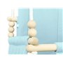 Balançoire pour bébé - Balançoire en bois - Armature en bois et coton - Bleu - Jouet pour enfant - Maison de jardin - Siège bébé