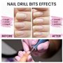 GASHIO® Lot de 6 embouts de ponceuse à ongles professionnels pour ongles en gel, fritteur en carbure + embouts diamant pour ponc