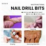 GASHIO® Lot de 6 embouts de ponceuse à ongles professionnels pour ongles en gel, fritteur en carbure + embouts diamant pour ponc