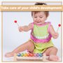 Retoo Xylophone pour Enfant, Jouet Musical, 24x12,5x3 cm, Xylophone pour Enfants avec 2 Baguettes en Bois, Couleur Arc-en-Ciel, 