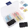 Retoo 100pcs Connecteur Bout à Bout de Fil Thermorétractable, Cosses Electriques à Sertir Thermorétractables, Thermosoudable Kit