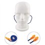 Retoo 32 dB SNR Bouchons d'oreilles avec cordon de 60cm pour protection auditive, Bouchons d'oreilles souples & réutilisables en