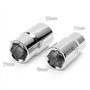 Retoo Llave de Rueda Telescópica Ajustable, 17-19 mm, 21-23 mm, Mango Antideslizante, Acero Cromado-Vanadio, Ideal para Coches y
